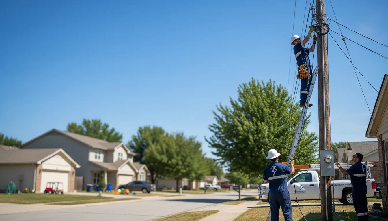 Residential electrician providing installation services in Camargo, IL